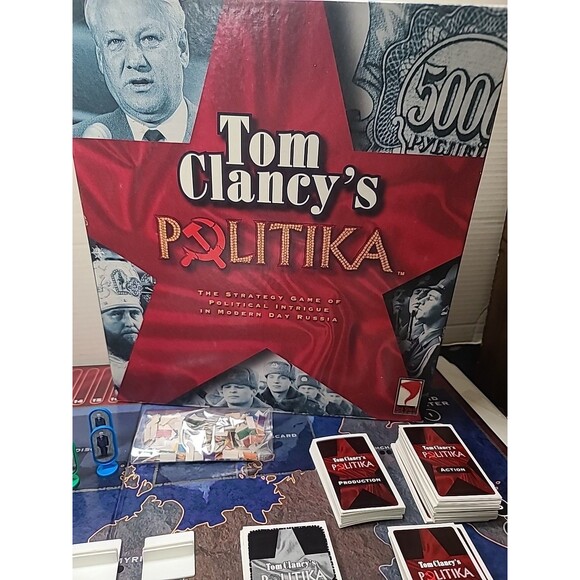 Vintage Tom Clancy Politika Board Game 1997 Russia USSR  EUC Gamenight Complete - Picture 7 of 7